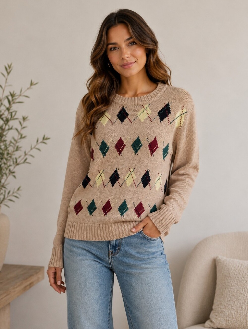 Alan Flusser Cotton Sweater Size Medium